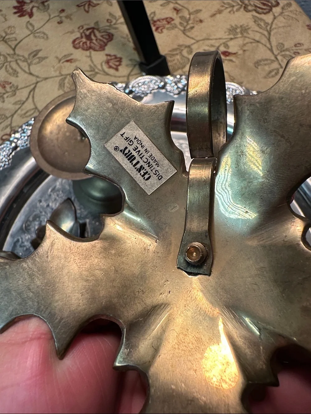 Antique-Style Brass Candle Holders Set in Aged Brass Finish